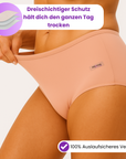 Auslaufsichere französische Baumwollslip